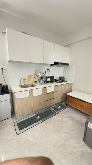 Microwave, oven, stovetop, dishwasher