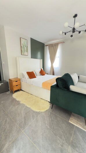 1 غرفة نوم ومكواة/لوح كي وواي فاي وملاءات أسرّة