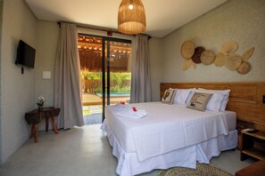 Chambre Quadruple Luxe, vue piscine