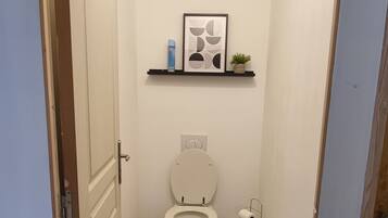 Haartrockner, Handtücher, Seife, Toilettenpapier