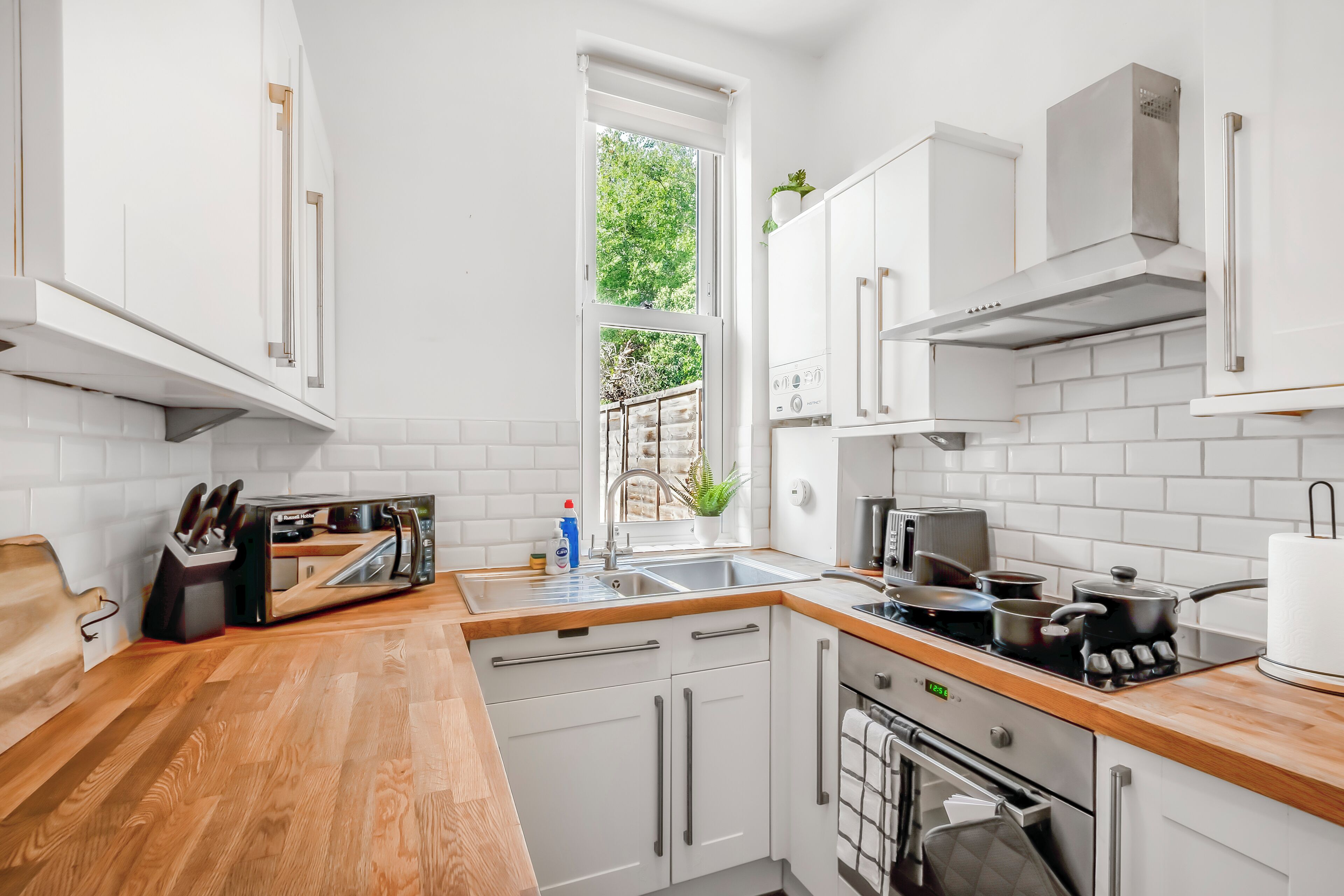 Microwave, oven, stovetop, dishwasher