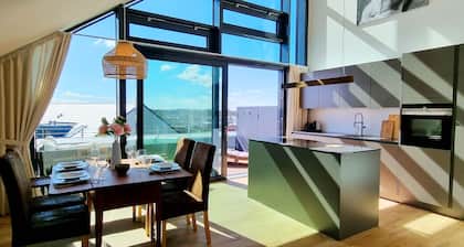 Ostsee Penthouse Ferienwohnung Himmel und Meer mit direktem Meerblick