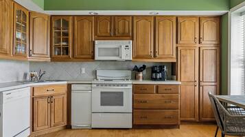 Microwave, oven, stovetop, dishwasher