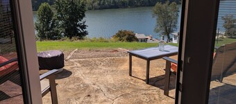 Mid-Century lake view home.