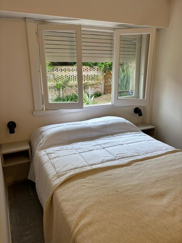 Chambre Double, patio, vue jardin