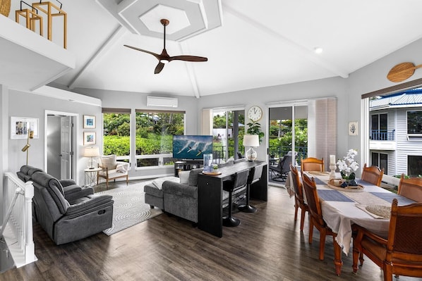 Leilighet, flere senger (Mauna Loa Village#55) | Oppholdsområde