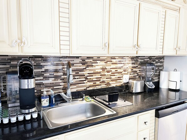 Microwave, oven, stovetop, dishwasher
