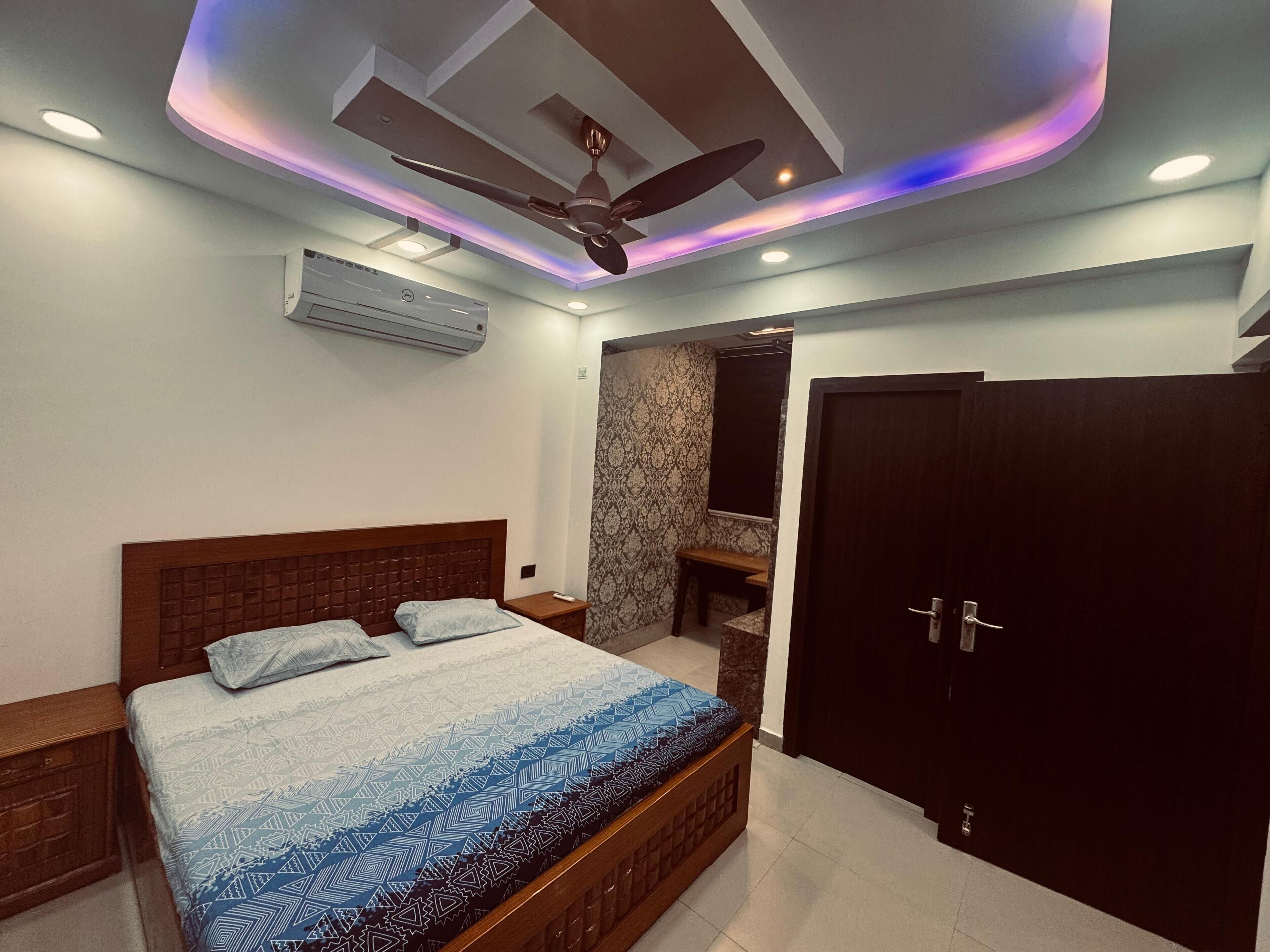 2 多间卧室、熨斗/熨衣板、WiFi、床单