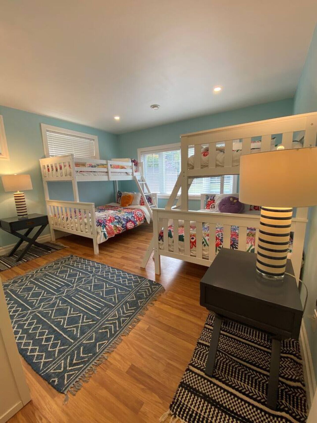 4 bedrooms, desk, iron/ironing board, travel cot