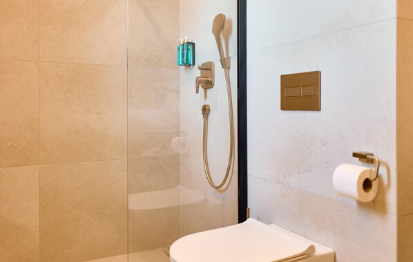 Shower, hair dryer