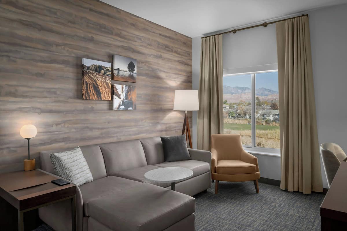 55-inch flat-screen TV with digital channels, Netflix, Hulu