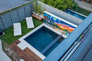 Outdoor pool, a heated pool