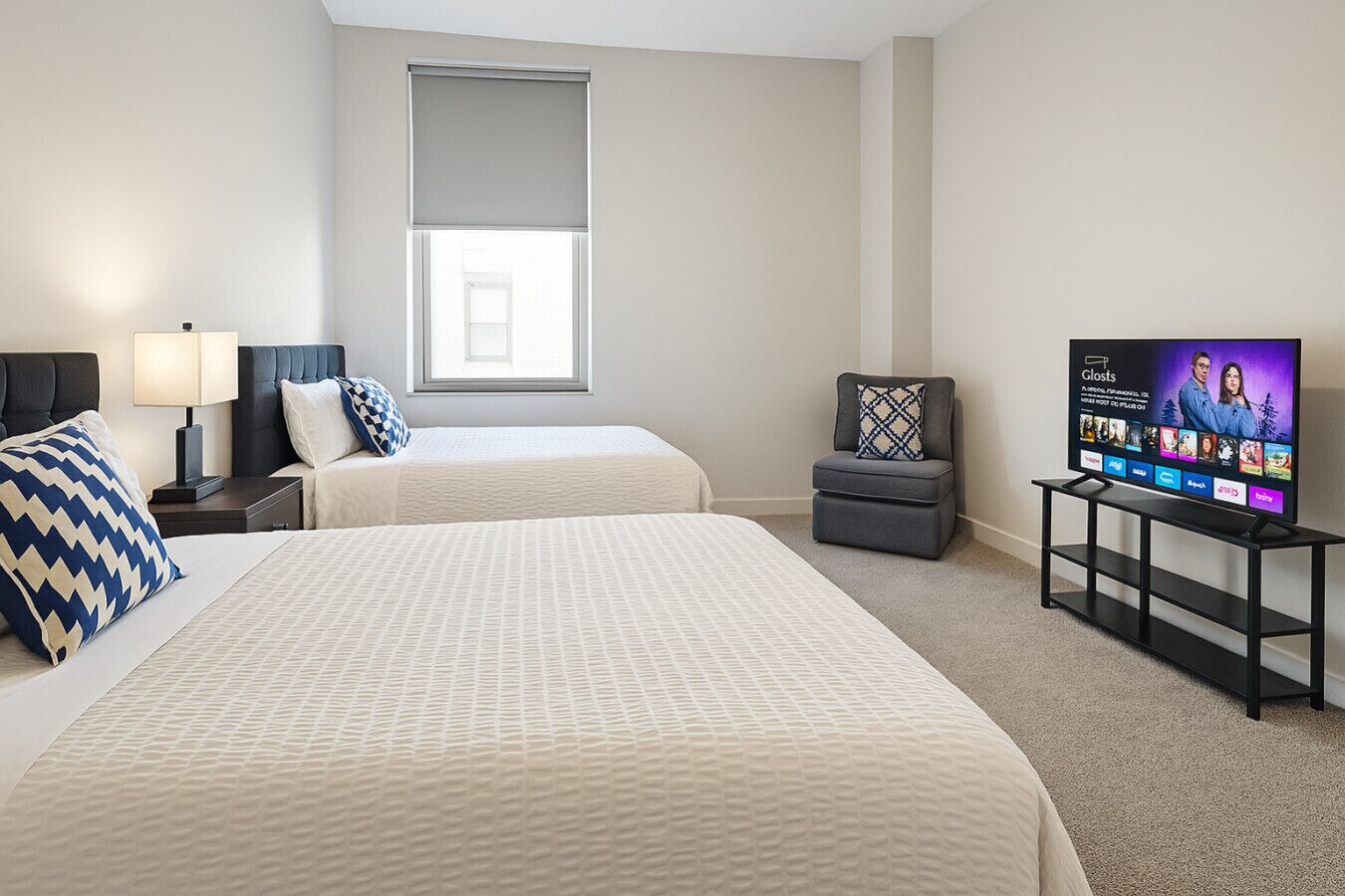 2 bedrooms, iron/ironing board, WiFi, bed sheets