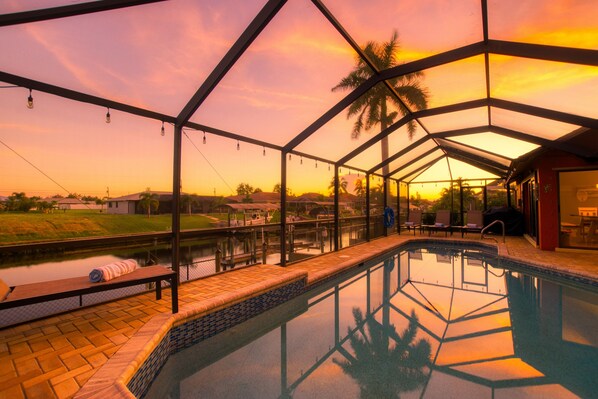 A heated pool