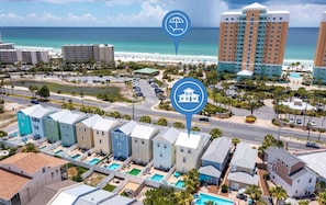 Again, you see the proximity to the beach from the house, right across the street. - Fall Break Vacation at Holiday Beach (Panama City Beach)
