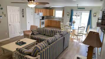 Smart TV, DVD player, books