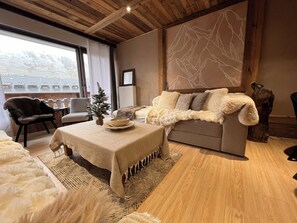 Living area - Apartment 6 persons 60 m2 renovated 2025 resort center  (Les Deux Alpes)
