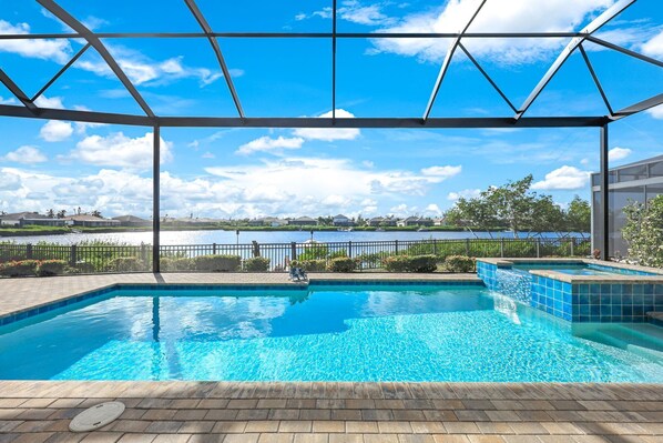 A heated pool