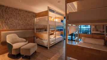 Deluxe 8 Bed Mixed Dorm (Pool View)