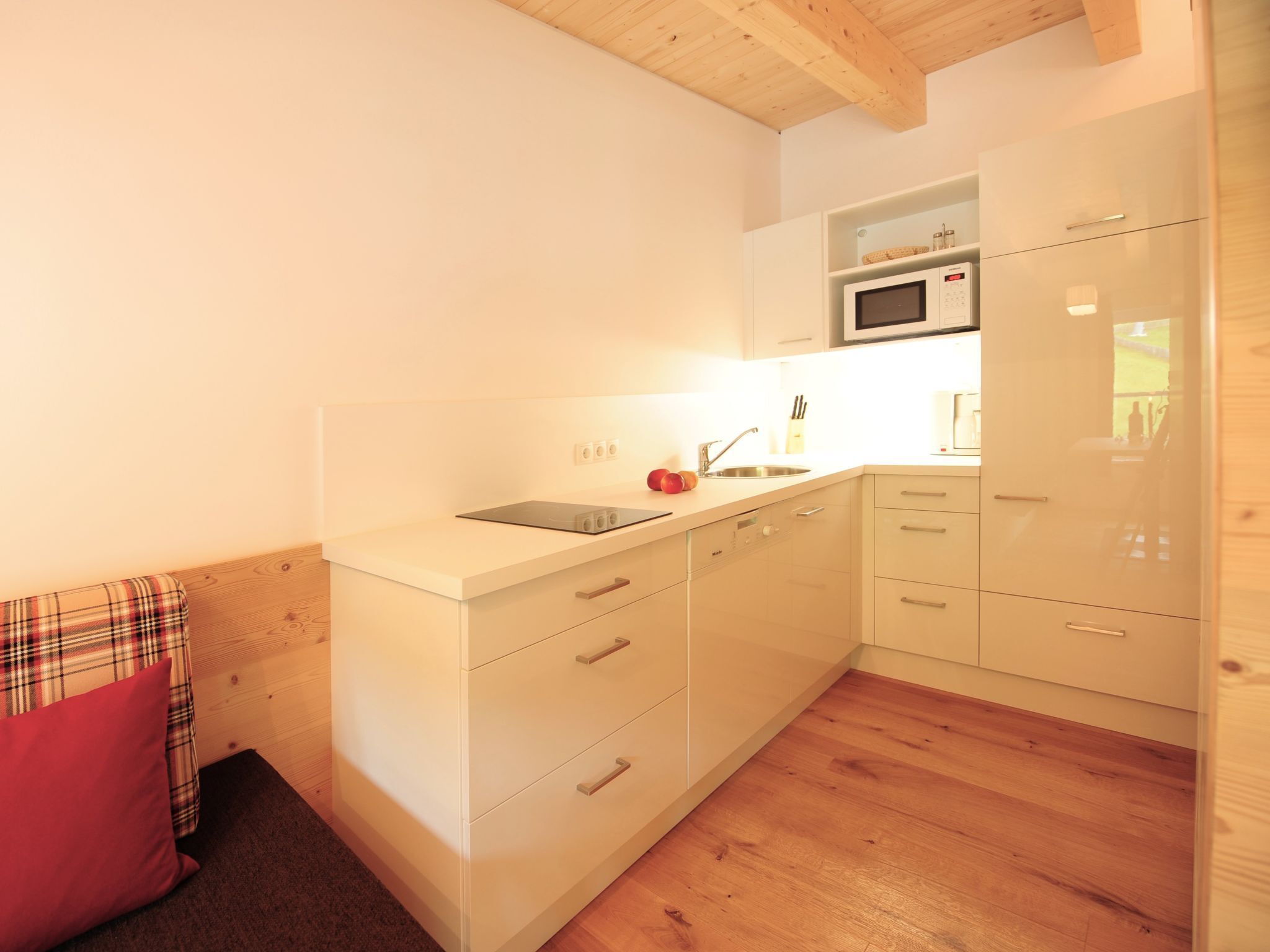 Kühlschrank, Mikrowelle, Geschirrspüler, Kochgeschirr/Geschirr/Besteck