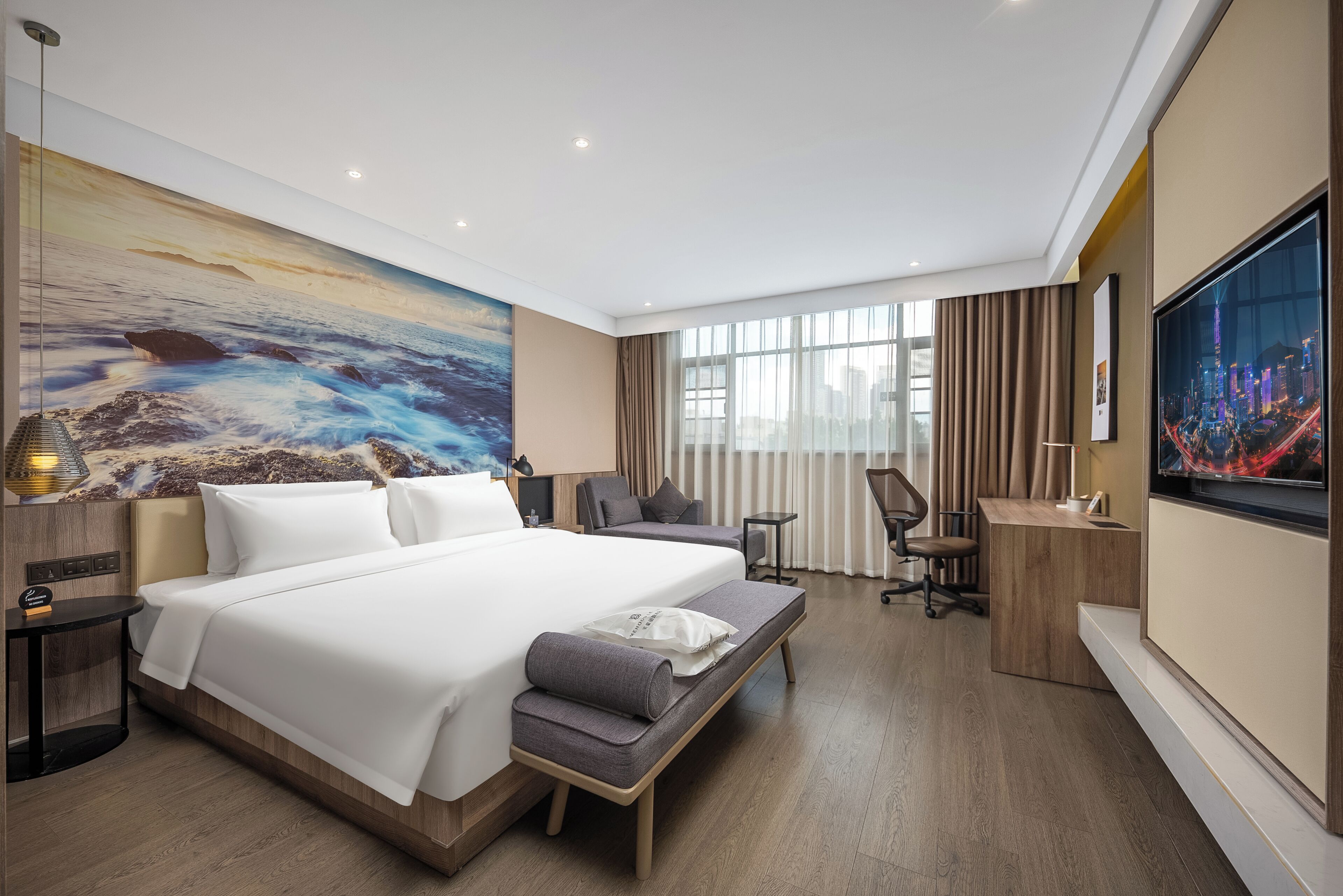 Luxury Suite, City View | Desk, laptop workspace, soundproofing, iron/ironing board