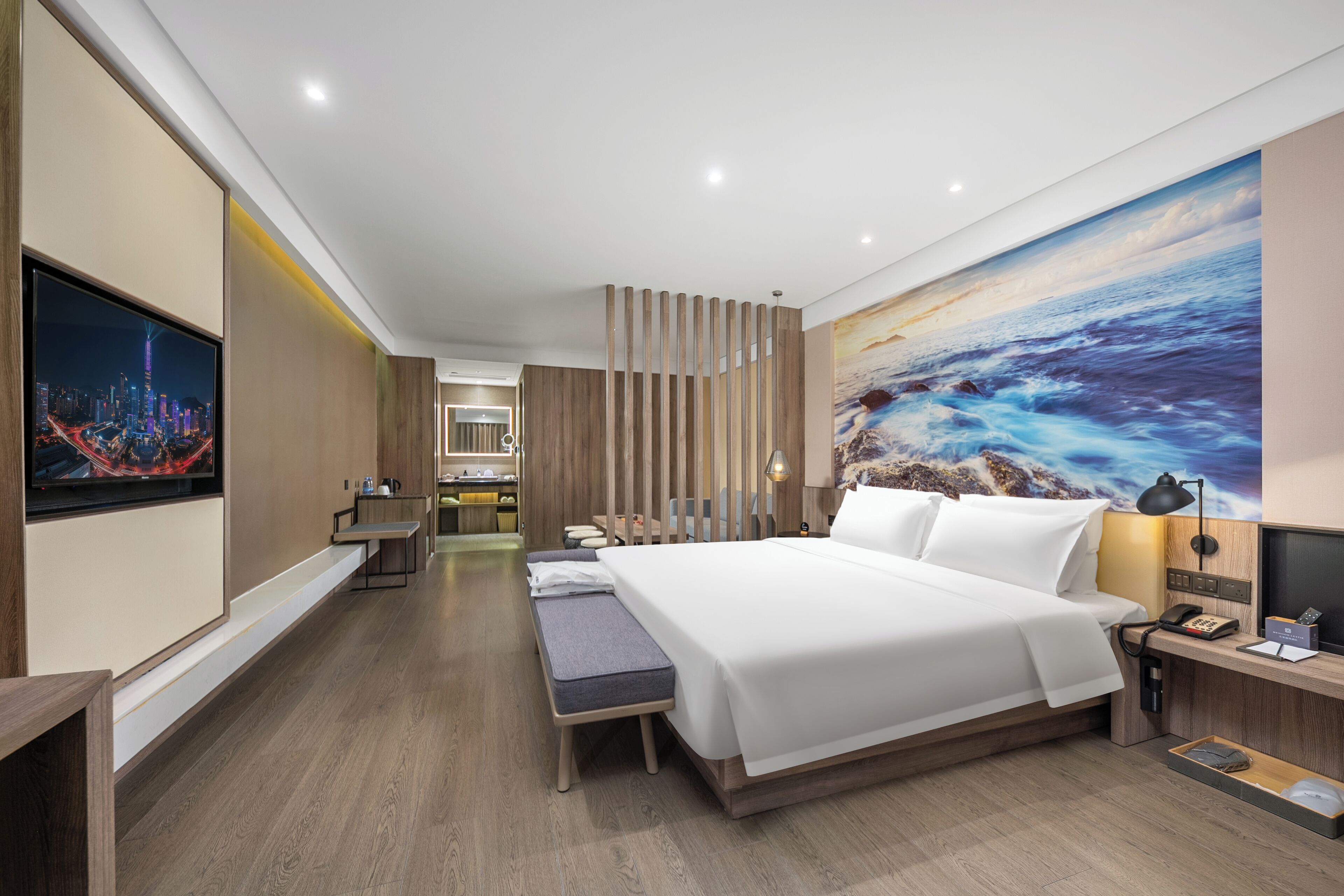 Luxury Suite, City View | Desk, laptop workspace, soundproofing, iron/ironing board