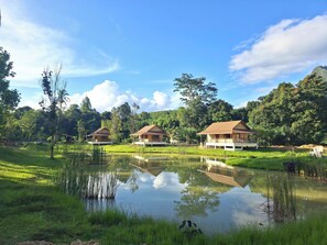 Habitación estándar con 1 cama doble o 2 individuales, vistas al lago | Caja fuerte, escritorio, espacio para trabajar con un portátil