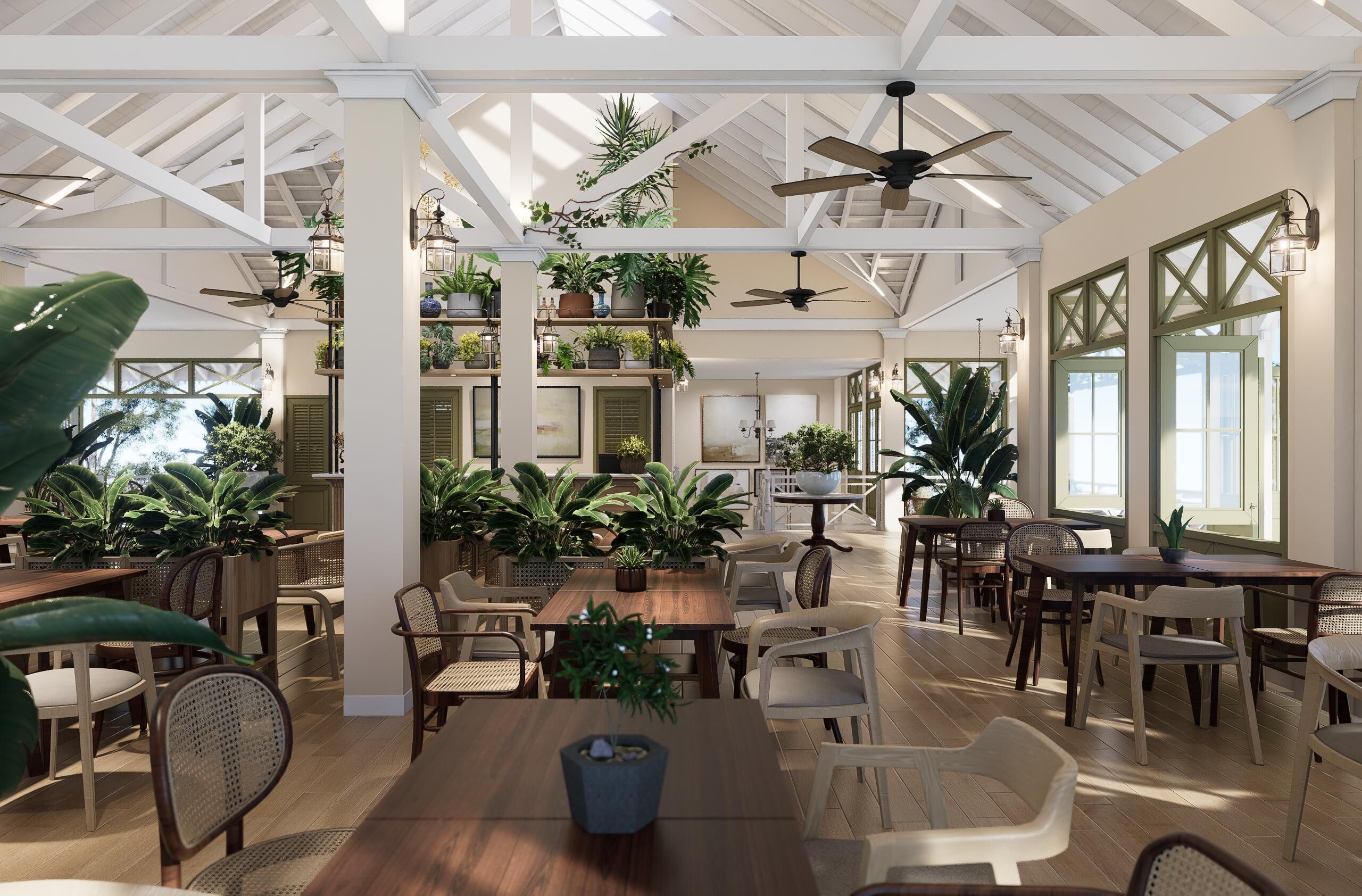 حيث تُقدم وجبات الإفطار، الغداء، العشاء، إطلالات على الحديقة