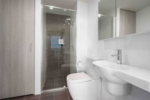 Shower, hair dryer