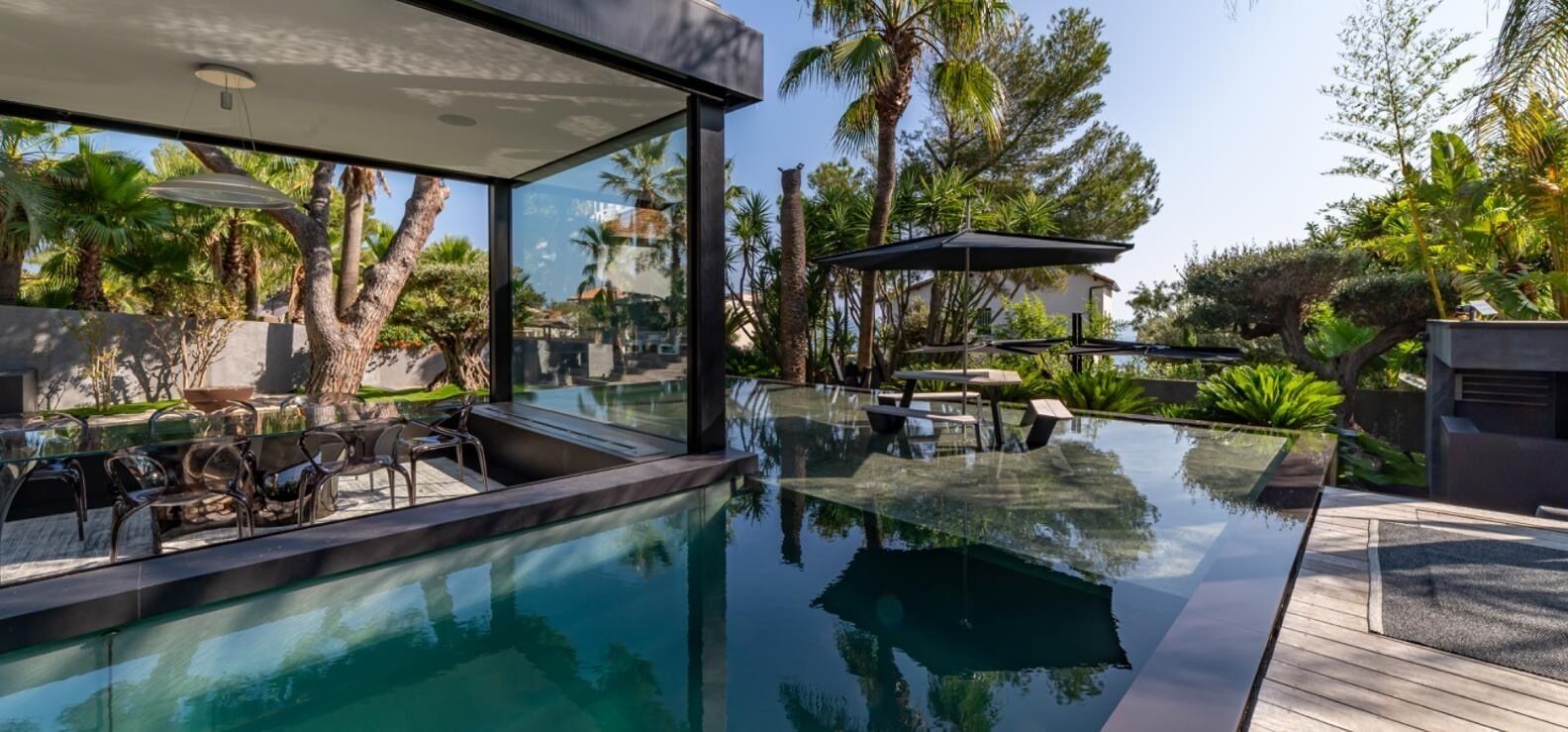 Piscine extérieure, piscine chauffée