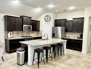 Microwave, oven, stovetop, dishwasher