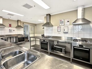 Microwave, stovetop, coffee/tea maker, toaster