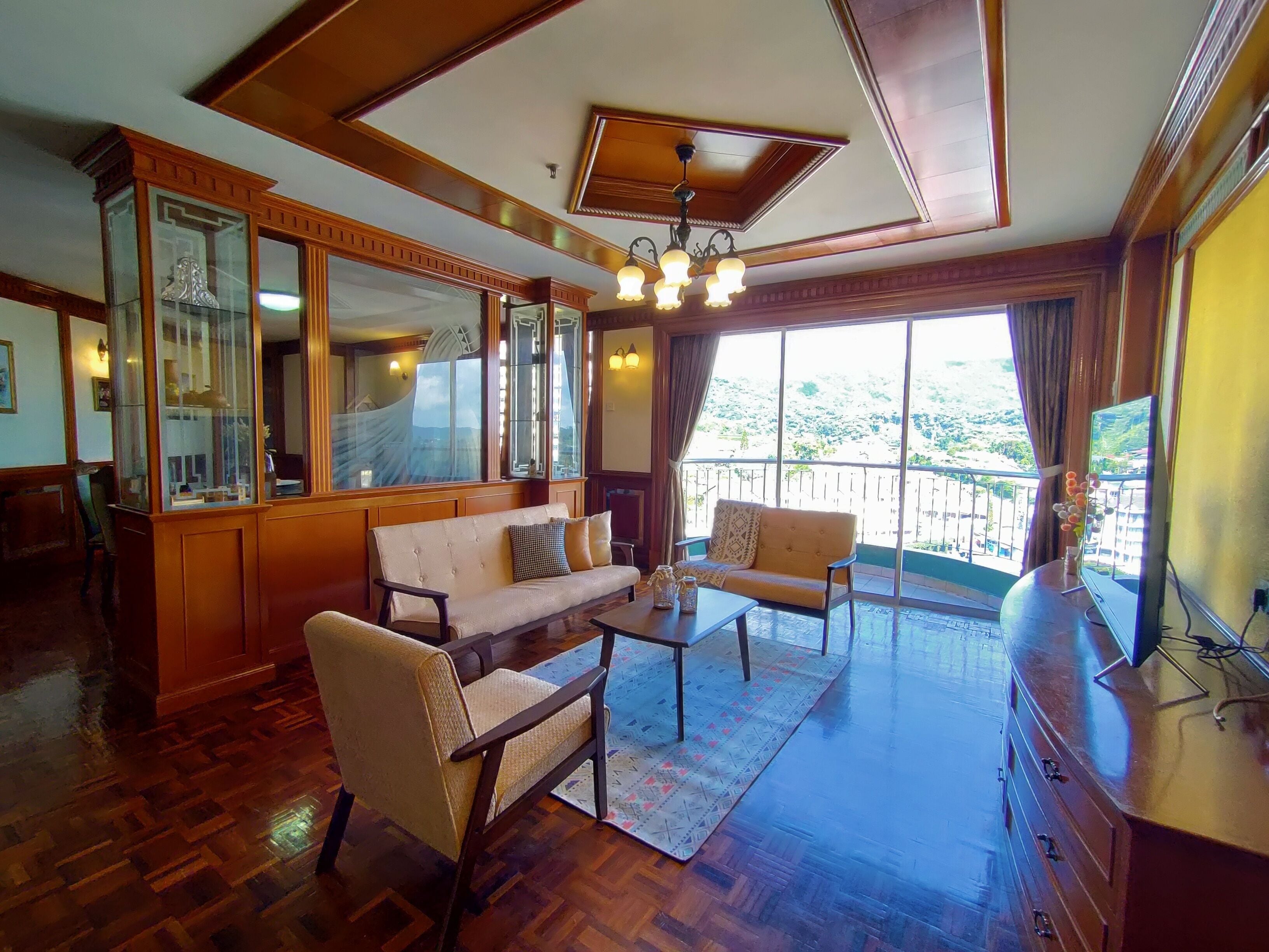 Signature Penthouse, 5 Bedrooms | Living area | 22-inch flat-screen TV with digital channels