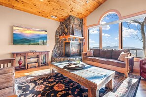 Smart TV, fireplace, video games, foosball