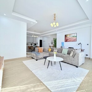 TV, fireplace - Luxury 3BR Apartment at Riverside Square, Riverside Drive (Nairobi)