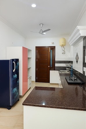 Basic Apartment, Balcony, City View | Private kitchen