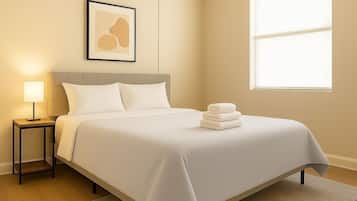 2 bedrooms, iron/ironing board, WiFi, bed sheets