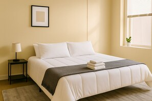 2 bedrooms, iron/ironing board, WiFi, bed sheets