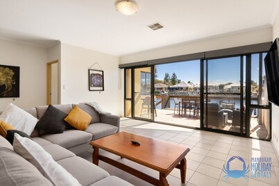 Canal apartment with Jetty