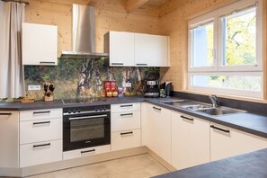 Fridge, oven, stovetop, dishwasher