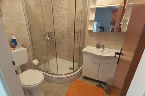 Shower, hair dryer