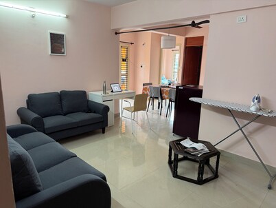Soothing 3-bedroom apartment with AC in Bengaluru