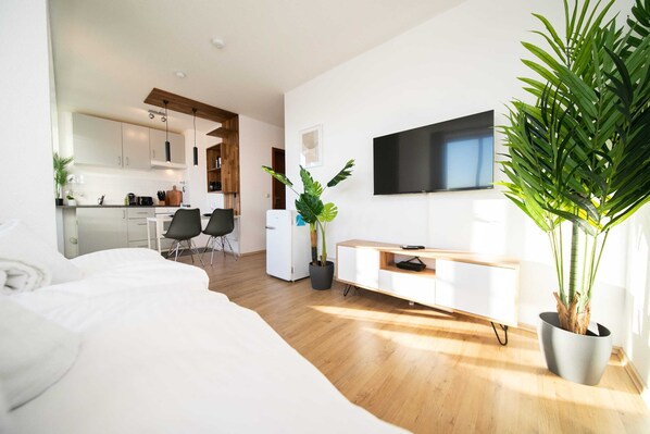 1 chambre, fer et planche à repasser, lit parapluie, Wi-Fi gratuit