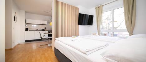 1 bedroom, iron/ironing board, travel crib, free WiFi