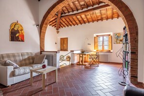 Villa, Patio, Garden View | Living area | 32-inch flat-screen TV with digital channels