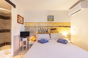 1 غرفة نوم وواي فاي وملاءات أسرّة