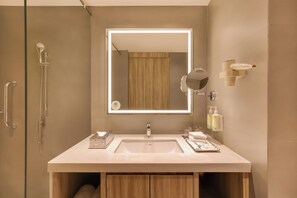 Premier Double Room | Bathroom | Shower, rainfall showerhead, free toiletries, hair dryer - Lemon Tree Premier Tirupati (Tirupati)
