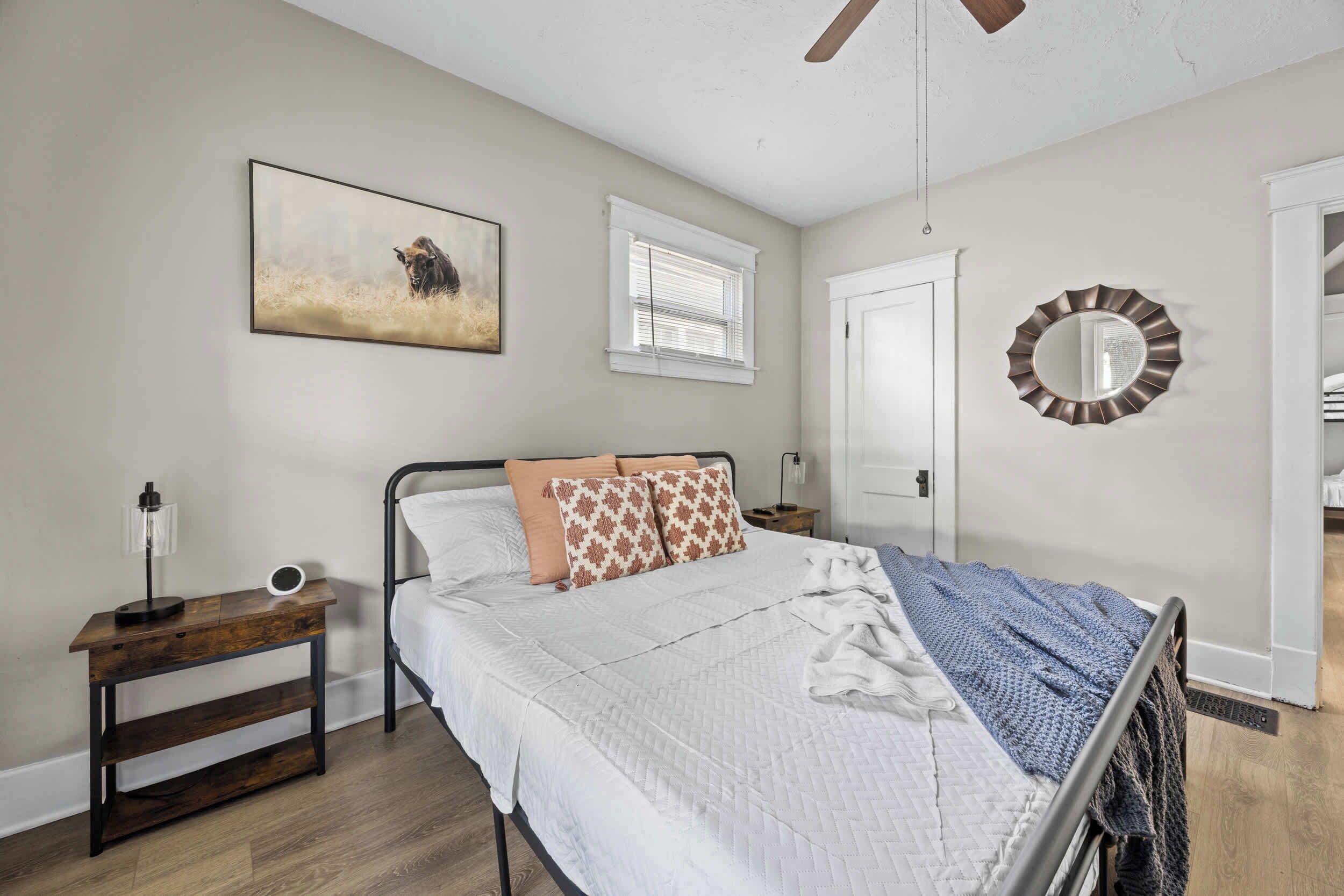 5 bedrooms, iron/ironing board, travel cot, WiFi