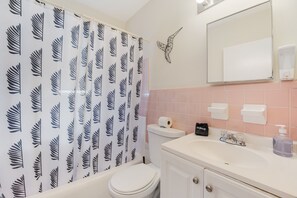 Hair dryer, towels