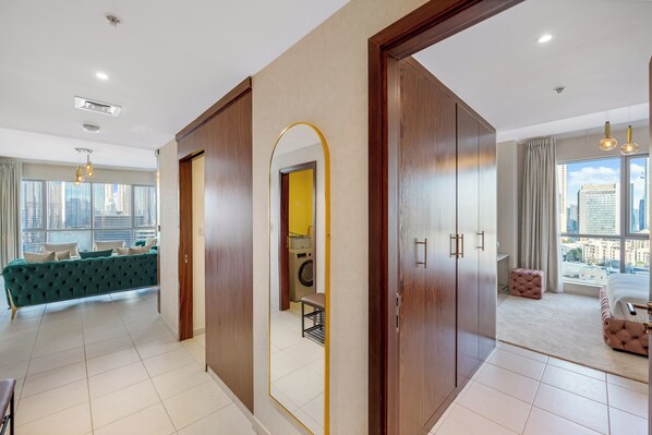 Apartment, Balcony, Garden View | In-room safe, iron/ironing board, free WiFi - Durrani Homes - Lumina Grand 3BR with Burj khalifa and Fountain Views (Dubai)